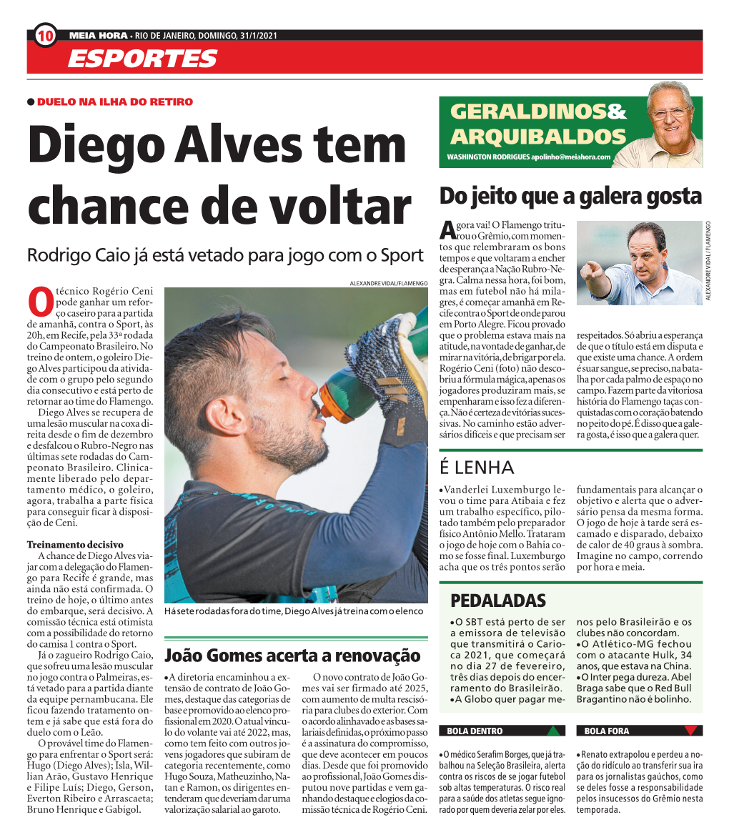 Diego Alves Tem Chance De Voltar