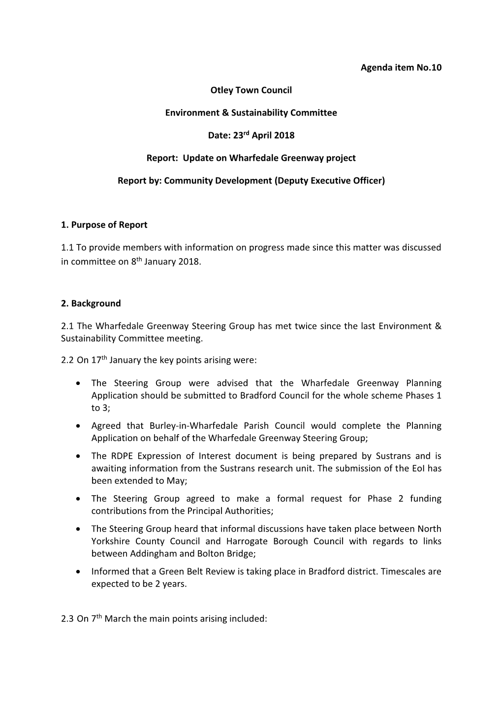 Wharfedale Greenway Project