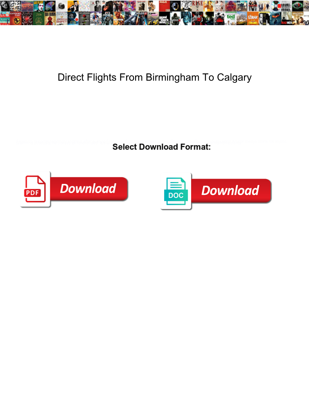 Direct Flights from Birmingham to Calgary