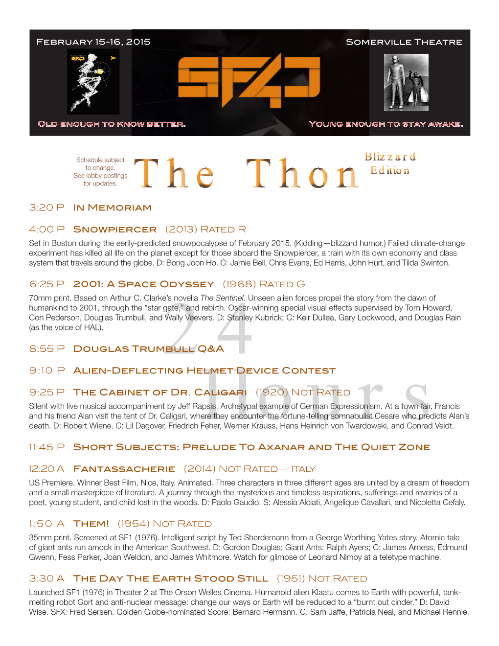 SF40 Marathon Program