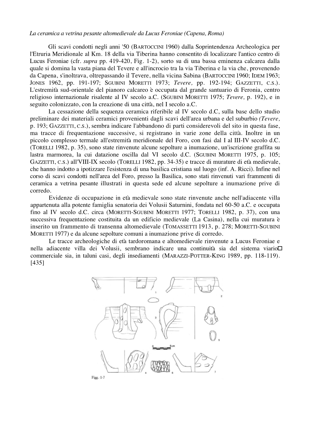 La Ceramica a Vetrina Pesante Altomedievale Da Lucus Feroniae (Capena, Roma)