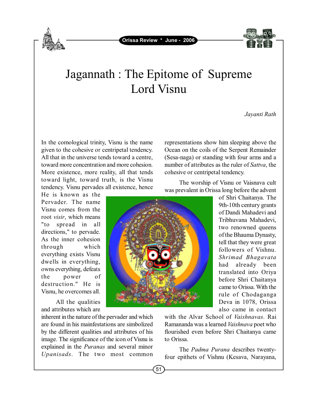 The Epitome of Supreme Lord Vishnu