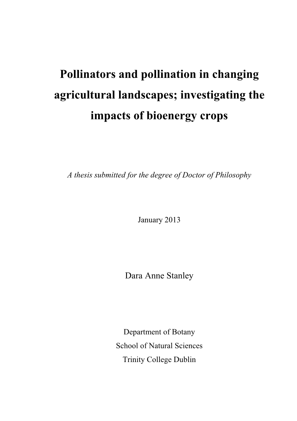 Phd Thesis, Trinity College Dublin