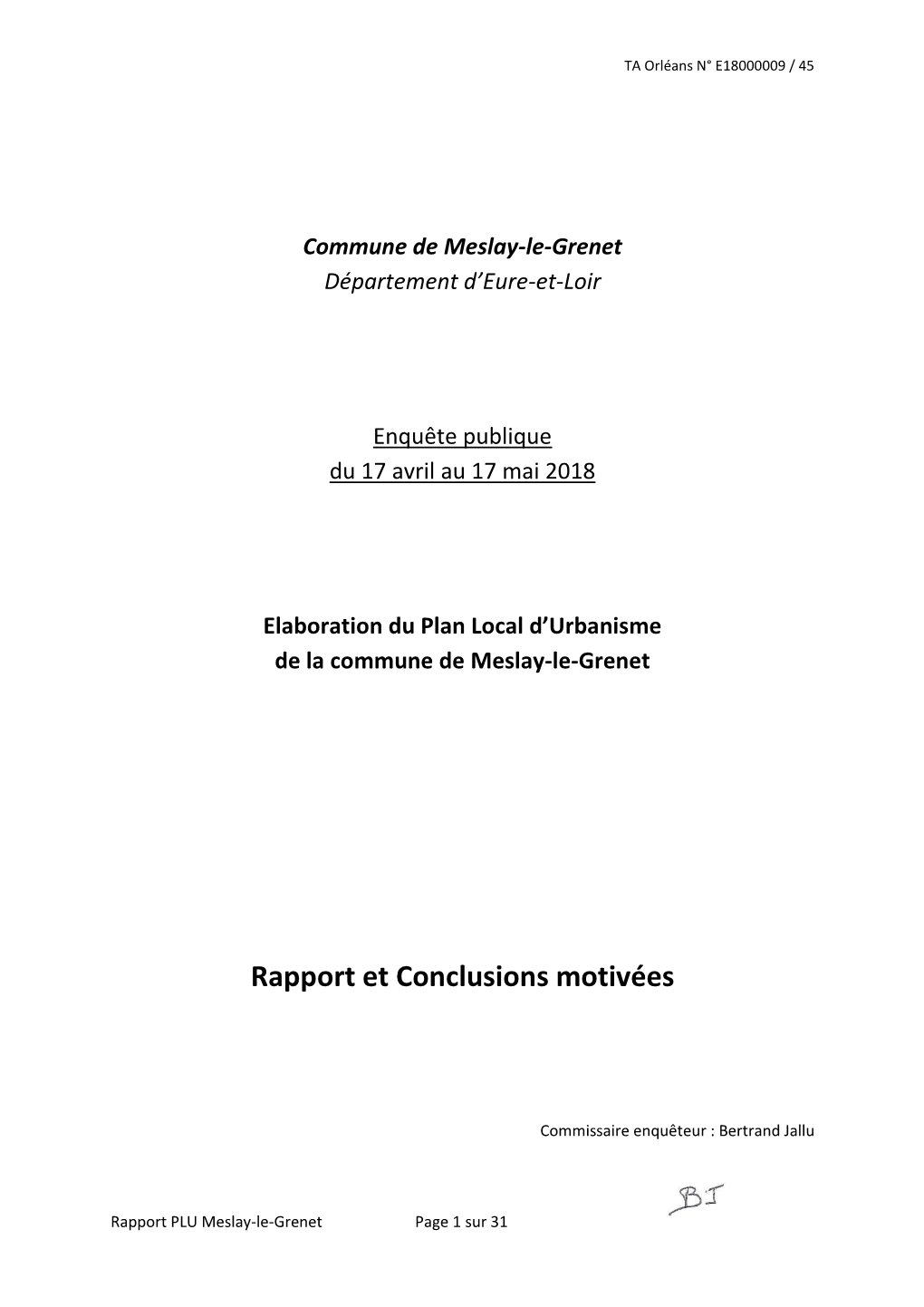 Rapport Meslay-Le-Grenet