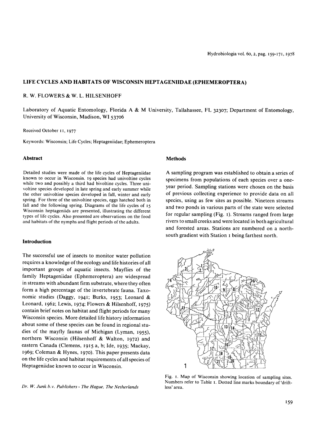 Life Cycles and Habitats of Wisconsin Heptageniidae (Ephemeroptera)