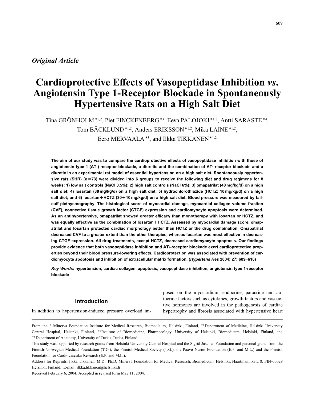 Cardioprotective Effects of Vasopeptidase Inhibition Vs