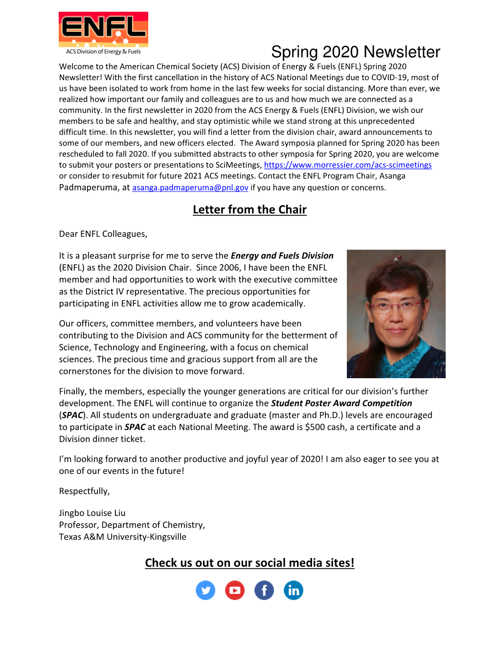 Spring 2020 Newsletter