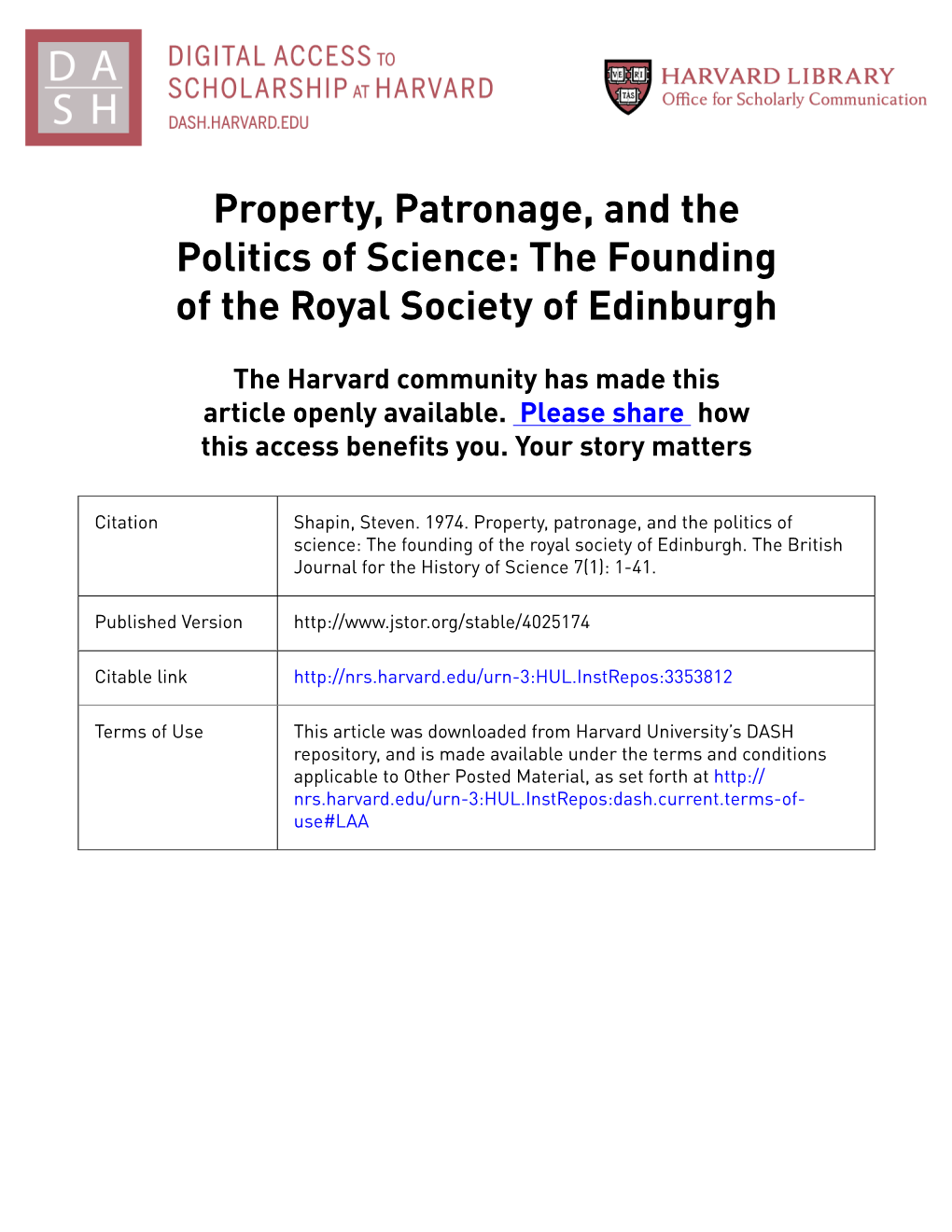 The Founding of the Royal Society of Edinburgh