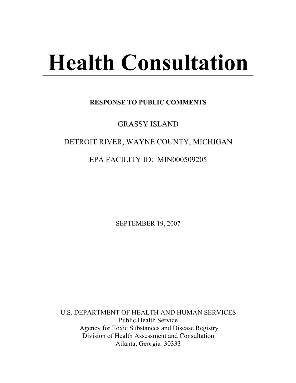 Health Consultation