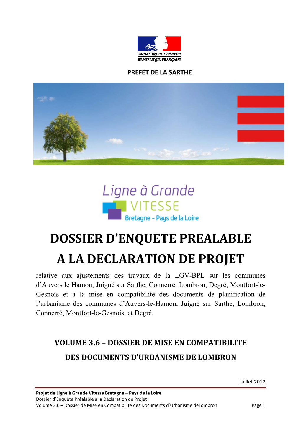 Volume 3.6 – Dossier De Mise En Compatibilite Des Documents D’Urbanisme De Lombron