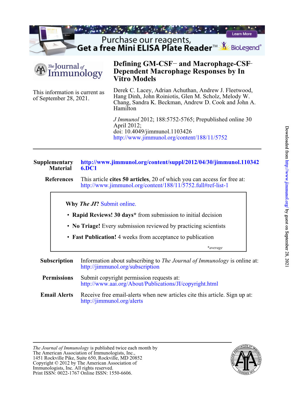 And Macrophage-CSF − Defining GM-CSF