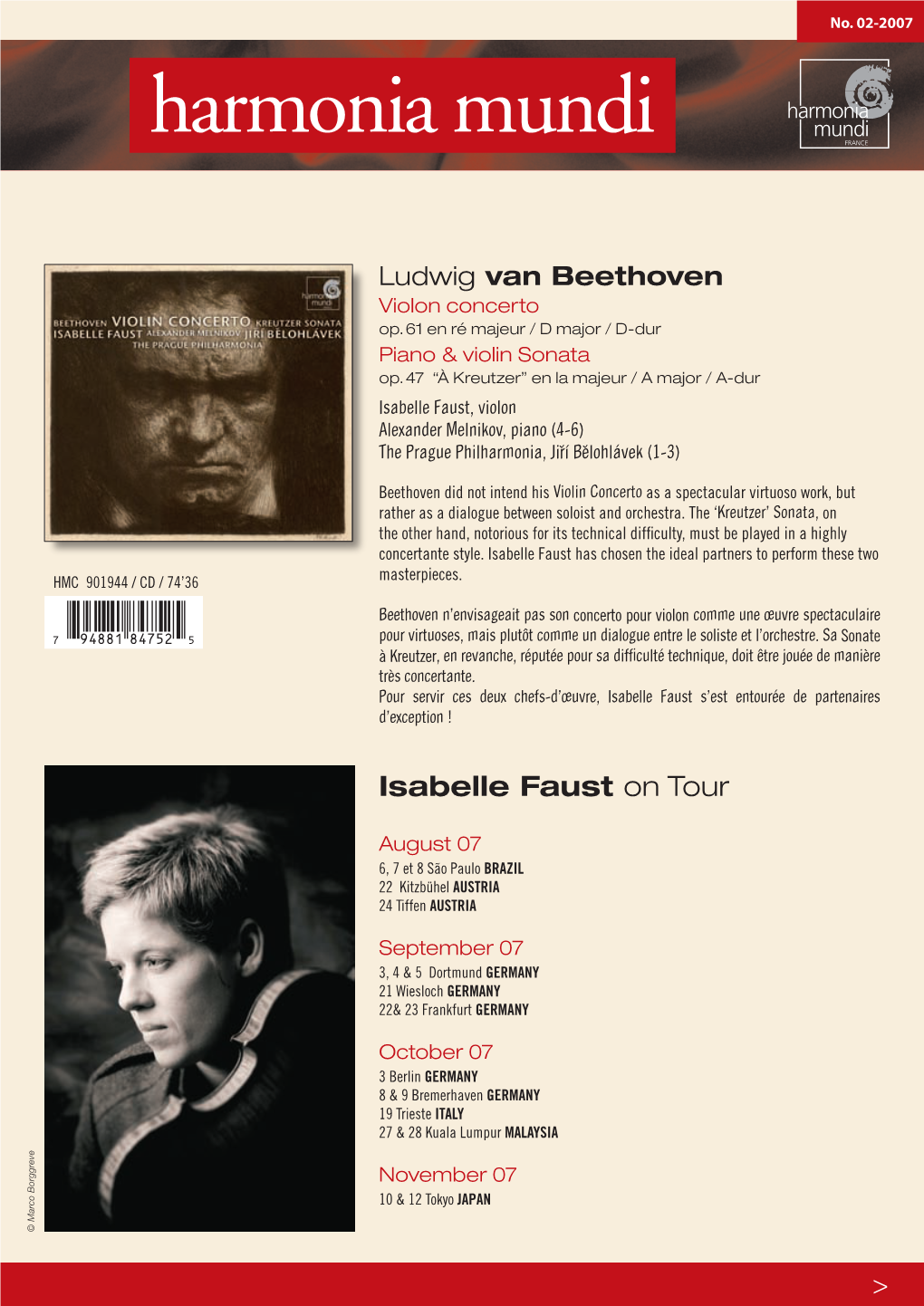 Van Beethoven Violon Concerto Op