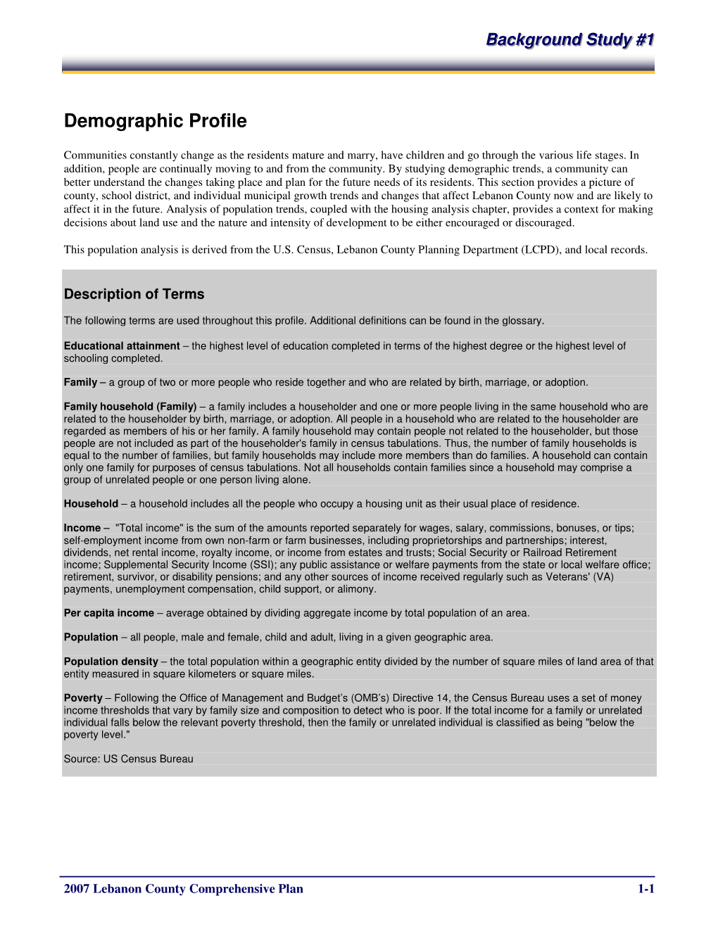 Demographic Profile