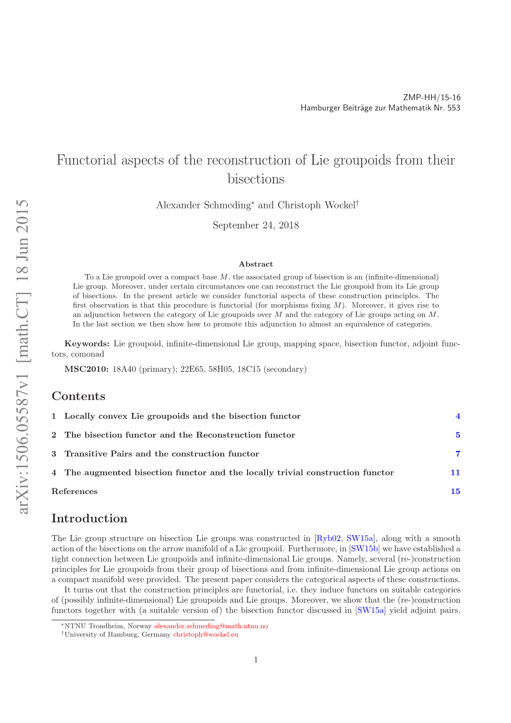 Functorial Aspects of the Reconstruction of Lie Groupoids From