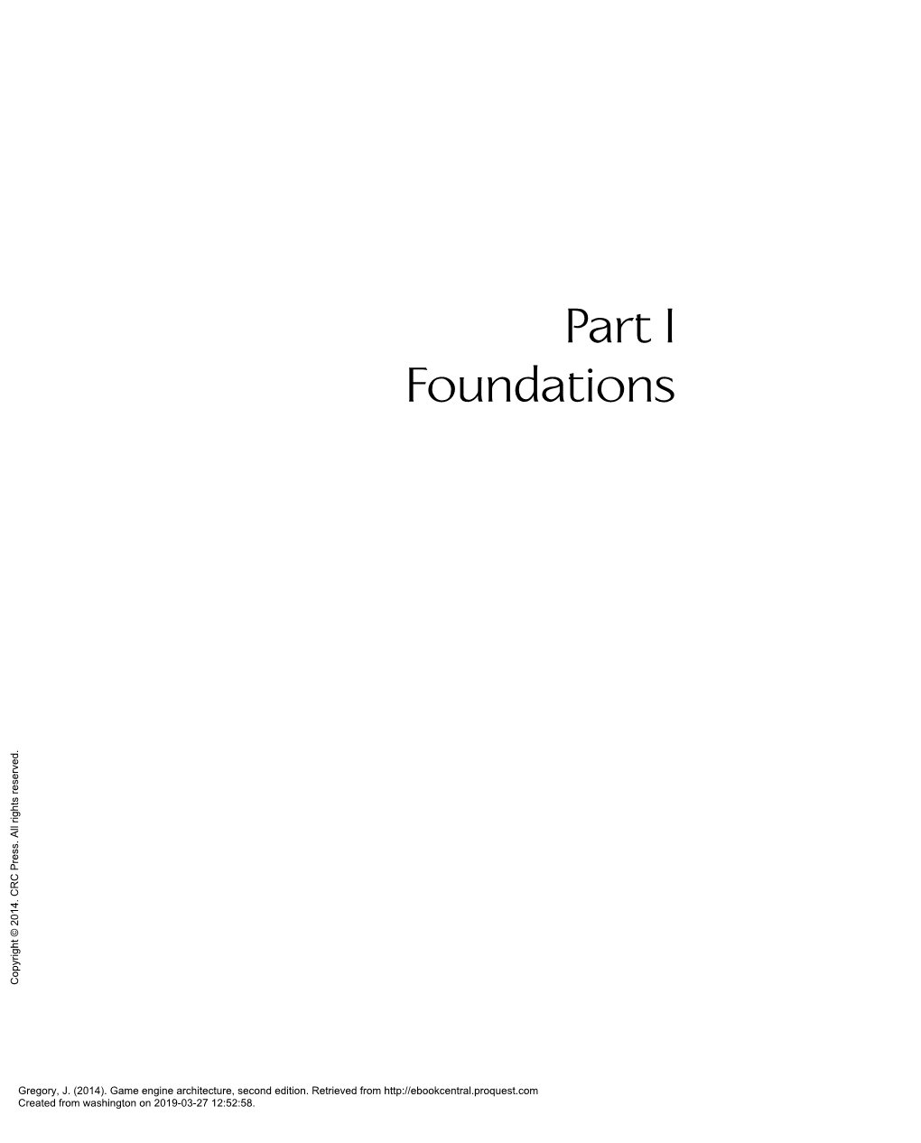 Part I Foundations