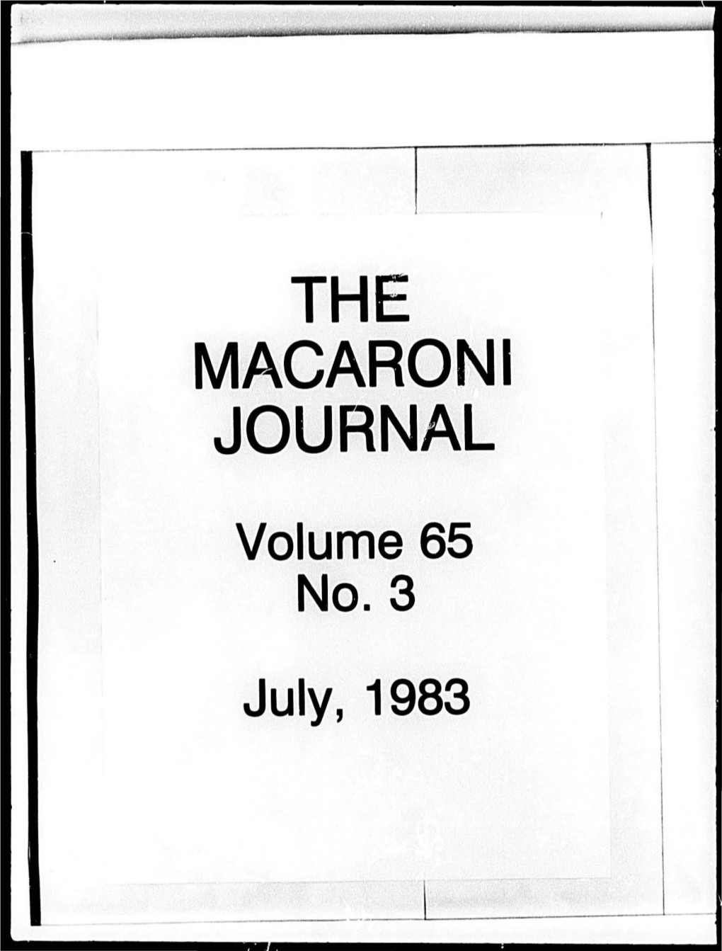 The Macaroni Journal