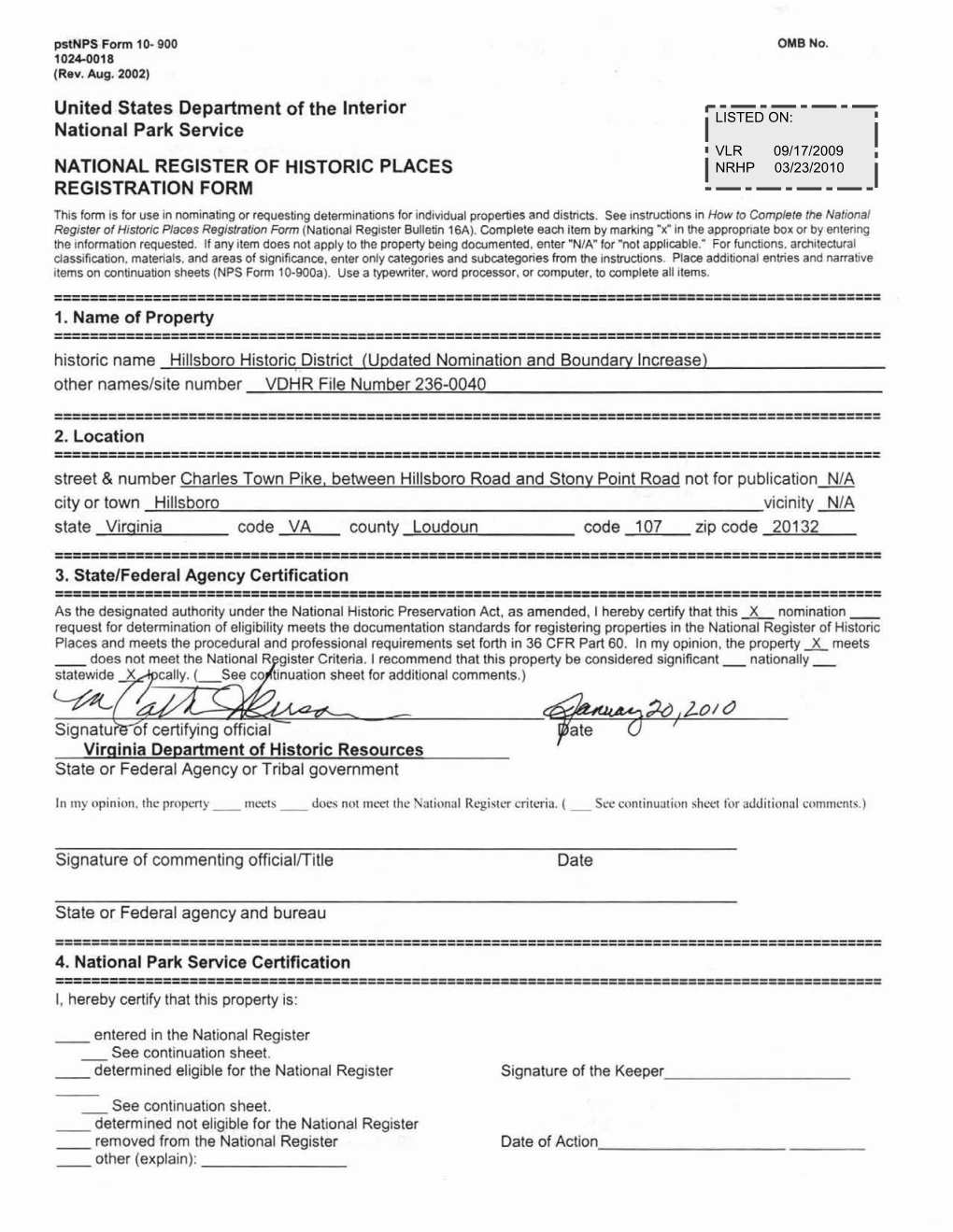 National Register Forms Template