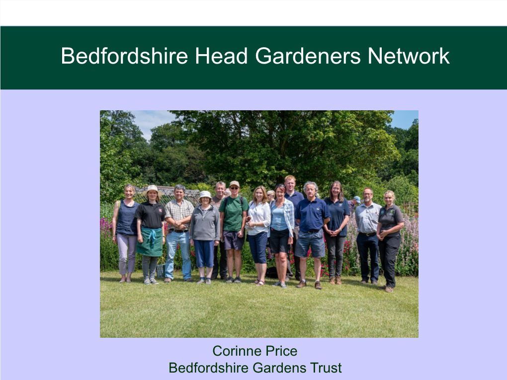 'Bedfordshire Head Gardeners' Network'