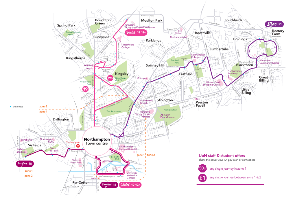 Northampton Network Map Aug20 PROOF