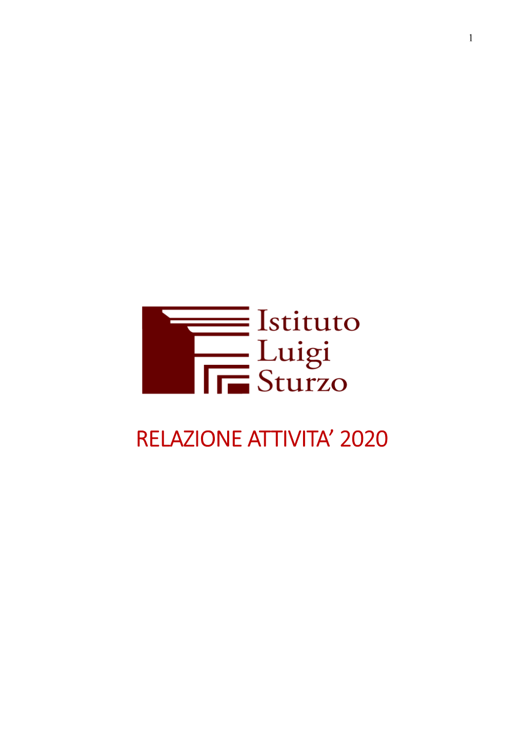 Relazione Attivita' 2020