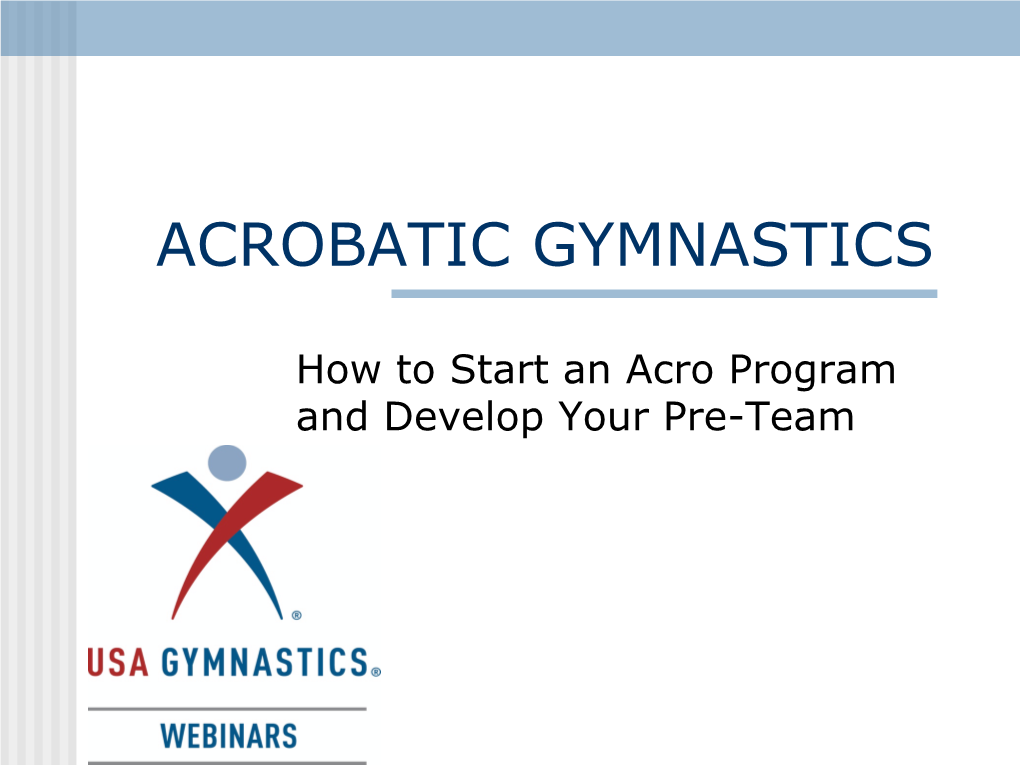 Acrobatic Gymnastics