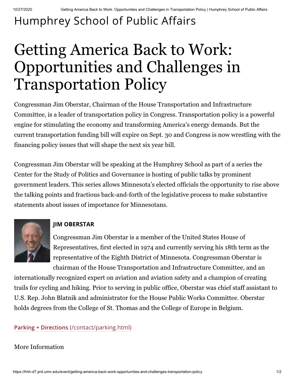 Getting America Back to Work: Opportunities and Challenges In