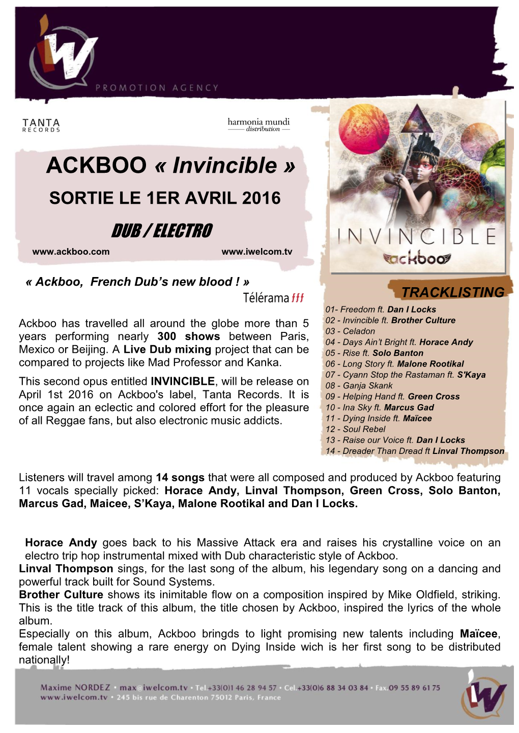 ACKBOO « Invincible »