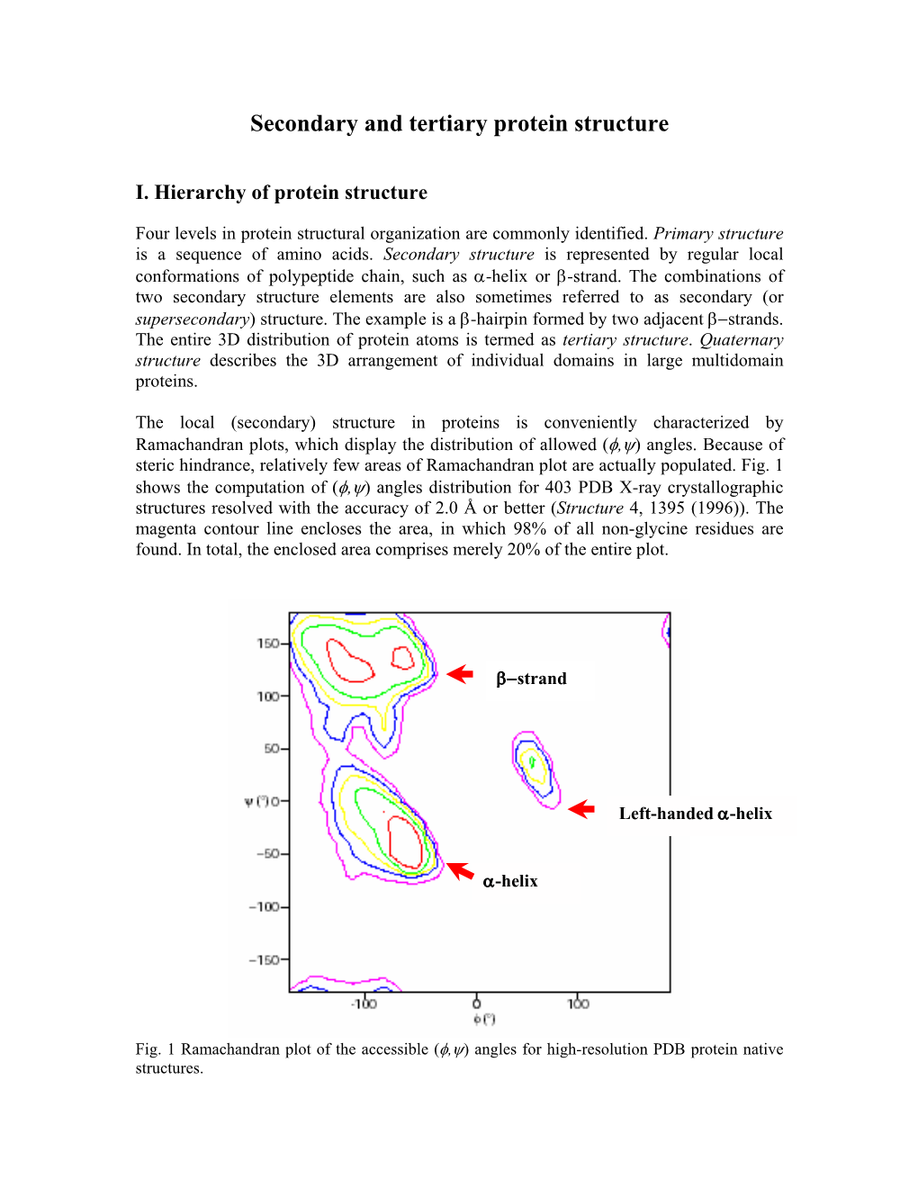 Secondary and Tertiary Protein Structure