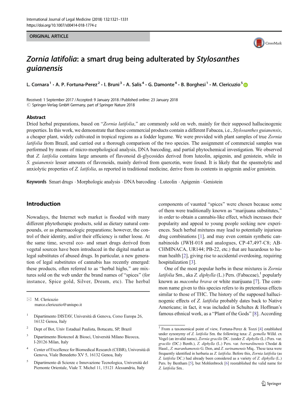 Zornia Latifolia: a Smart Drug Being Adulterated by Stylosanthes Guianensis