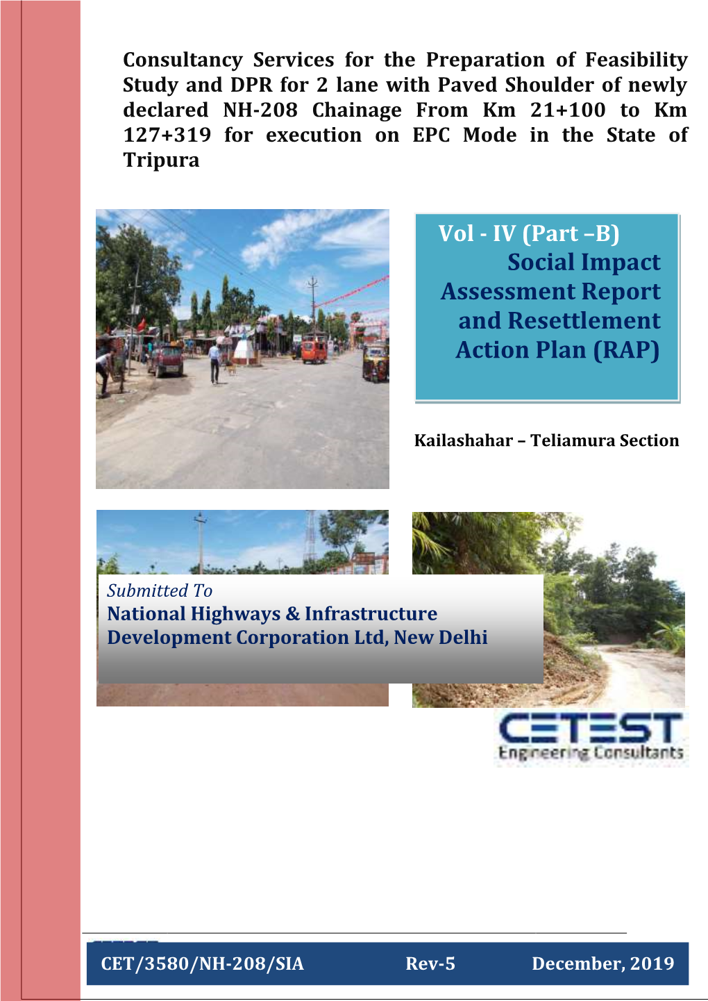 Social Impact Assessment Report and Resettlement Action Plan