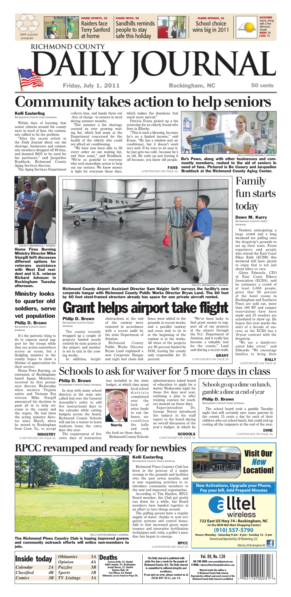 Grant Helps Airport Take Flight Community Takes Action to Help