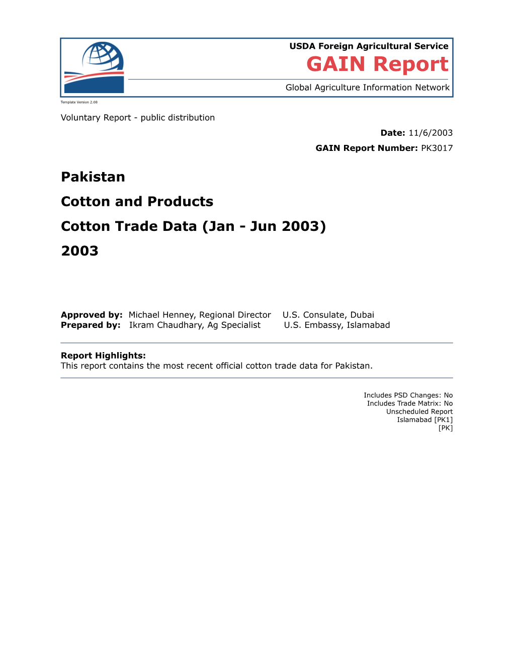 Voluntary Report - Public Distribution s64