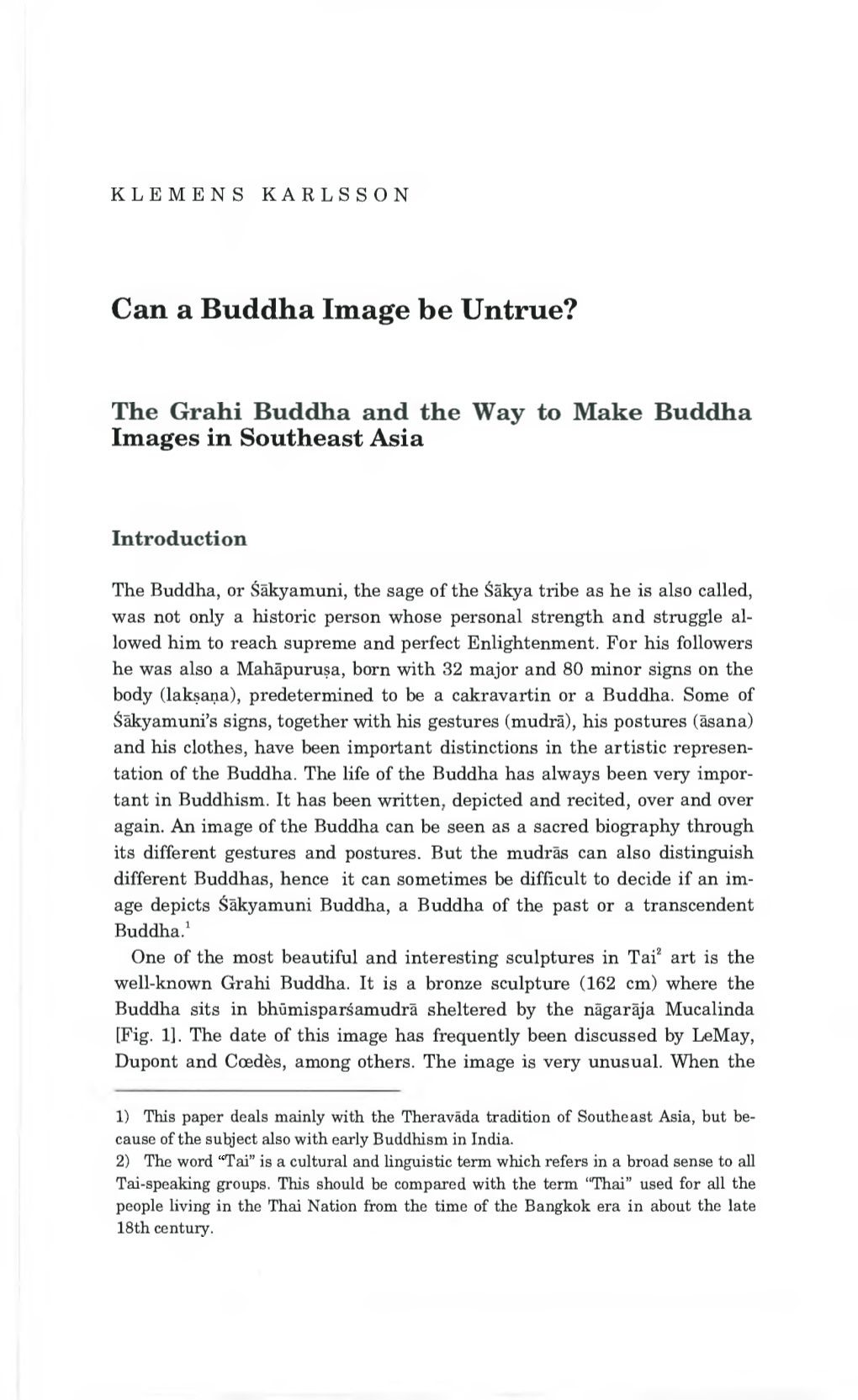 Can a Buddha Image Be Untrue?