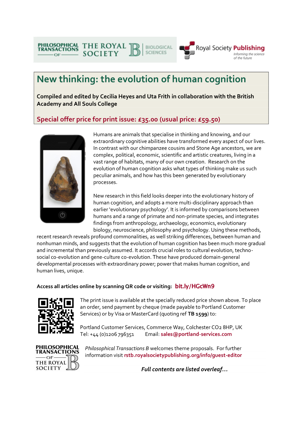 The Evolution of Human Cognition