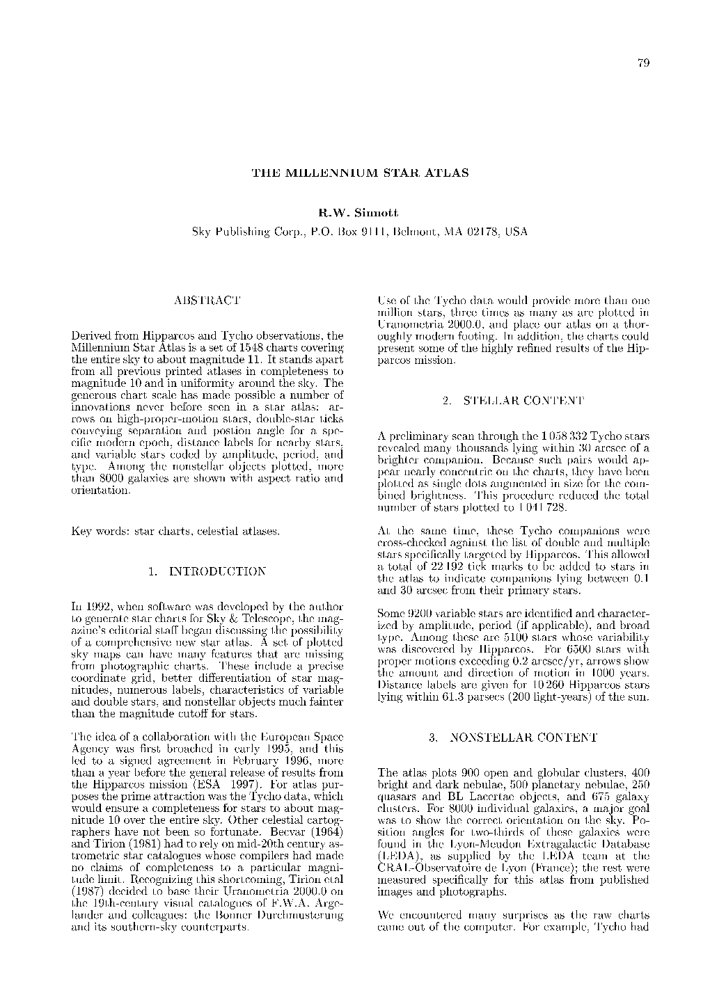 THE MILLENNIUM STAR ATLAS R.W. Sinnott