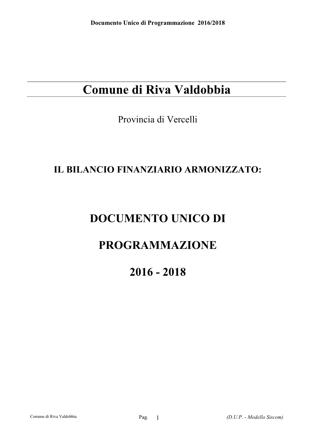 Comune Di Riva Valdobbia