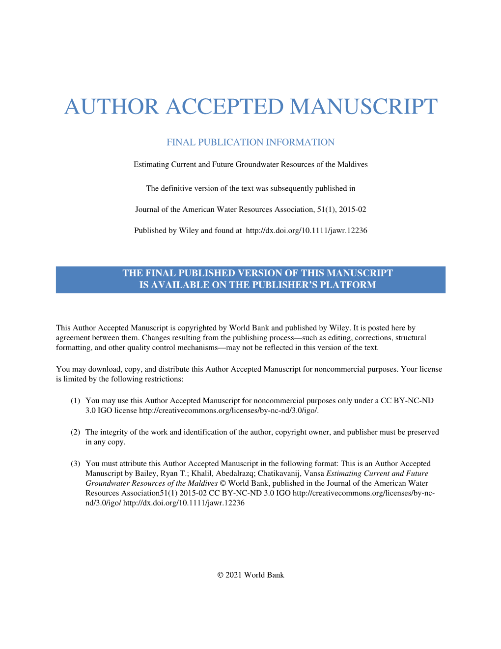 Author Accepted Manuscript