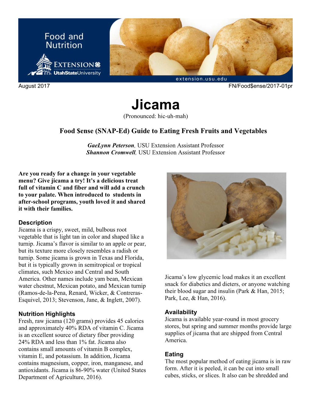 Jicama (Pronounced: Hic-Uh-Mah)