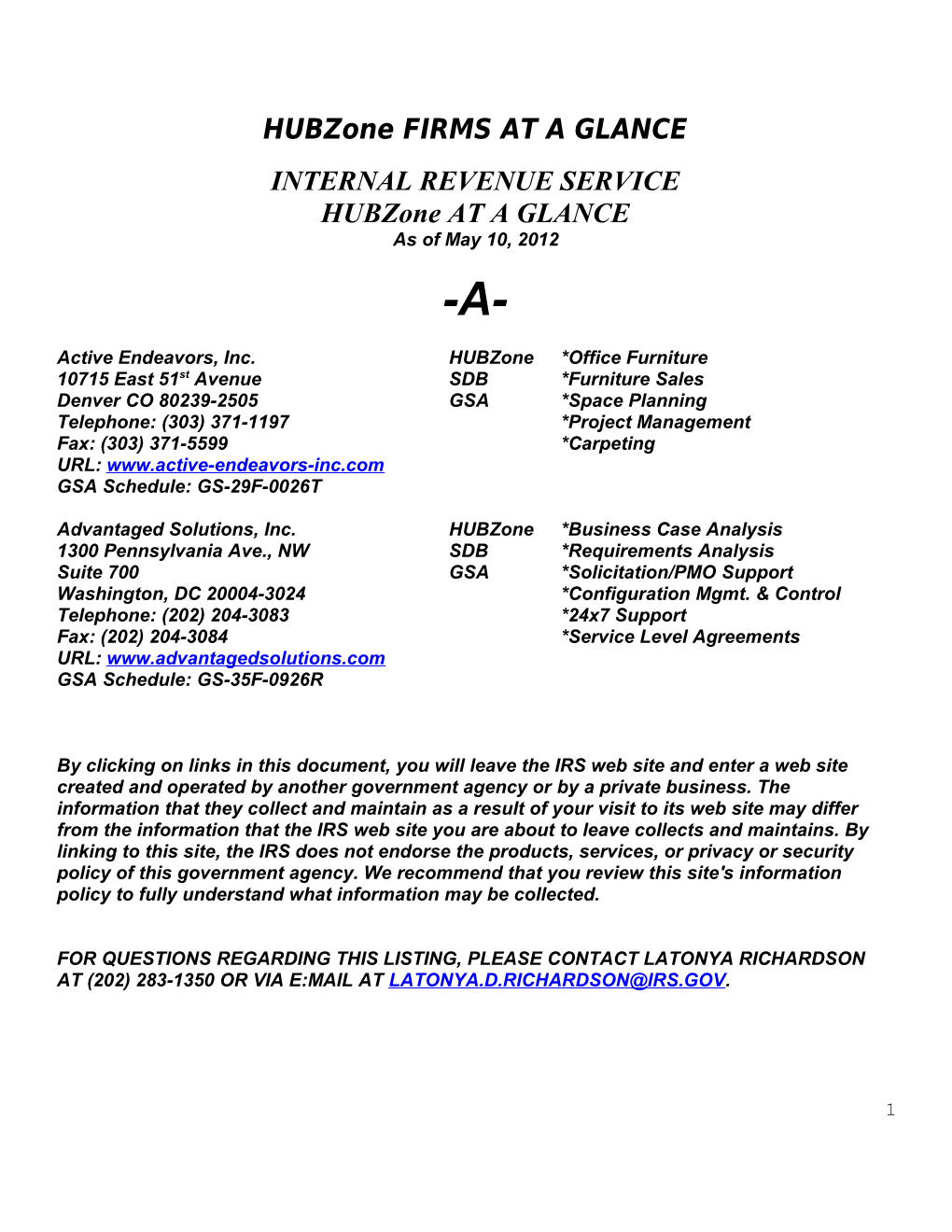 Internal Revenue Service s1