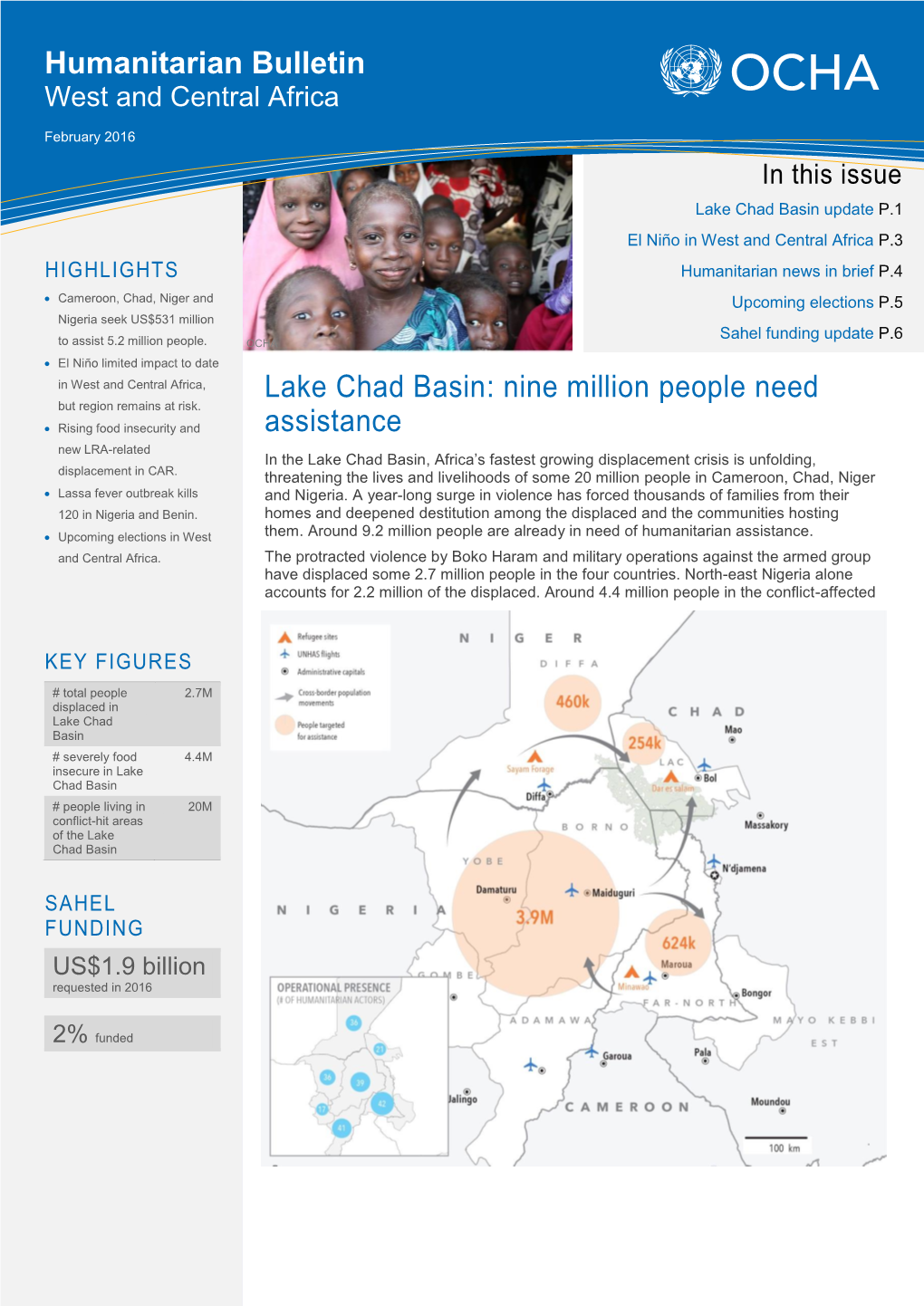 Lake Chad Basin: Nine Million People Need Assistance Humanitarian