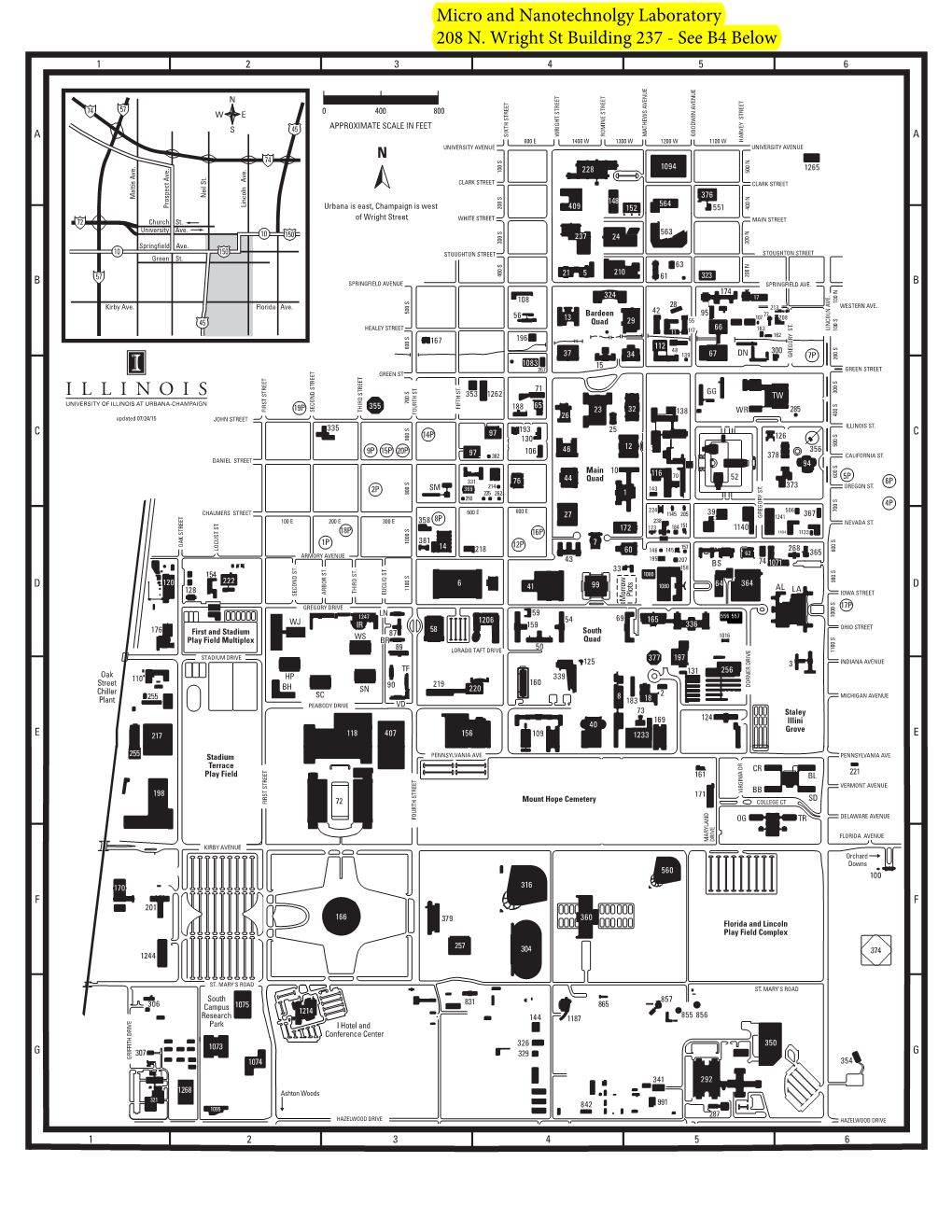 Map of University of Illinois at Urbana-Champaign