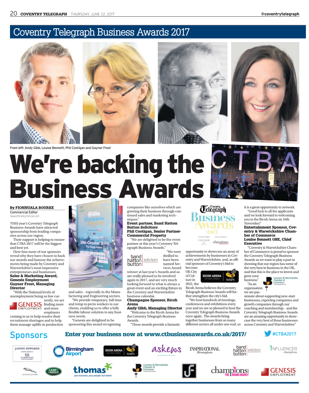 Coventry Telegraph Business Awards 2017