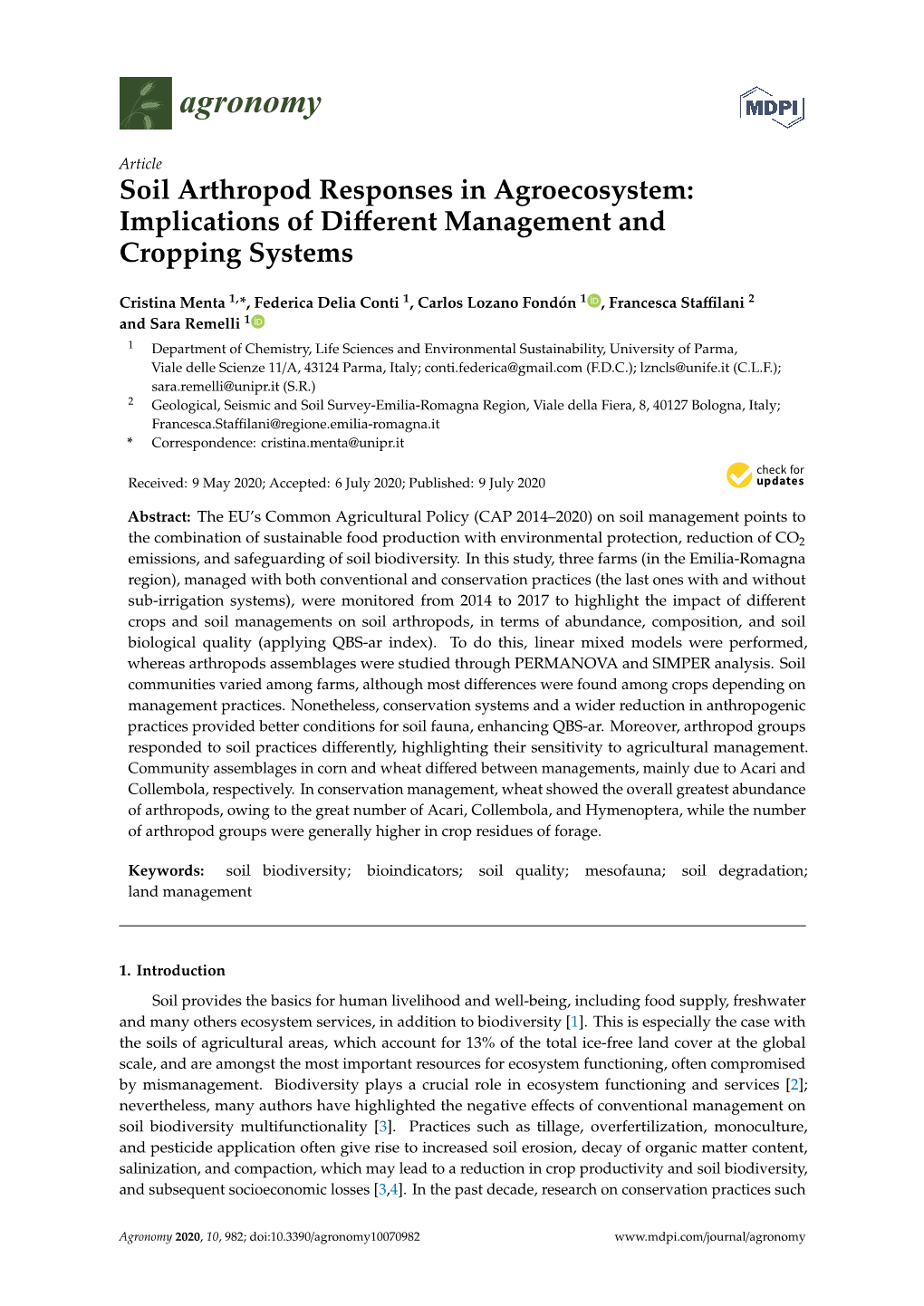 Soil Arthropod Responses in Agroecosystem: Implications of Different Management and Cropping Systems