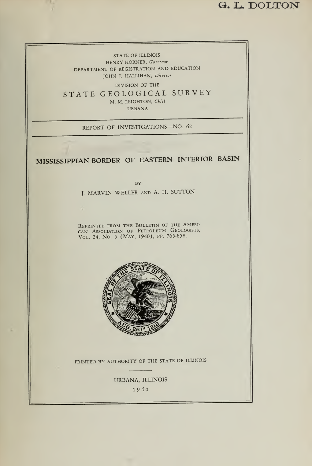 Mississippian Border of Eastern Interior Basin