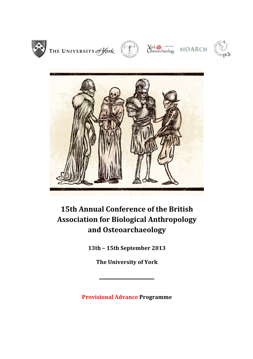 15Th Annual Conference of the British Association for Biological Anthropology and Osteoarchaeology