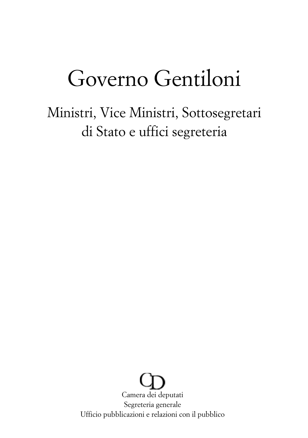 Governo Gentiloni