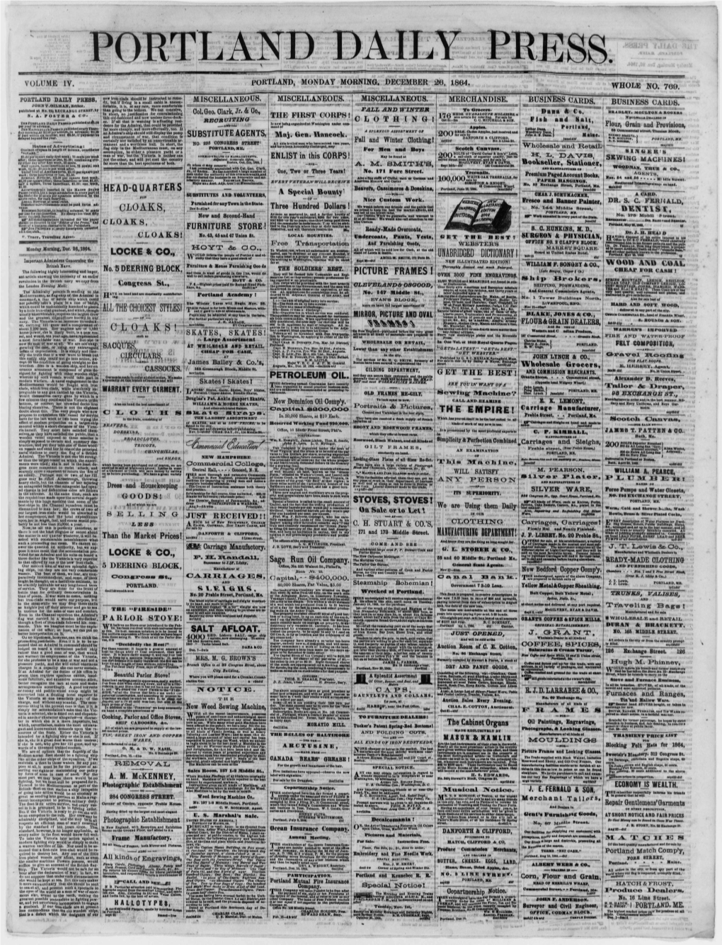 Portland Daily Press: December 26,1864
