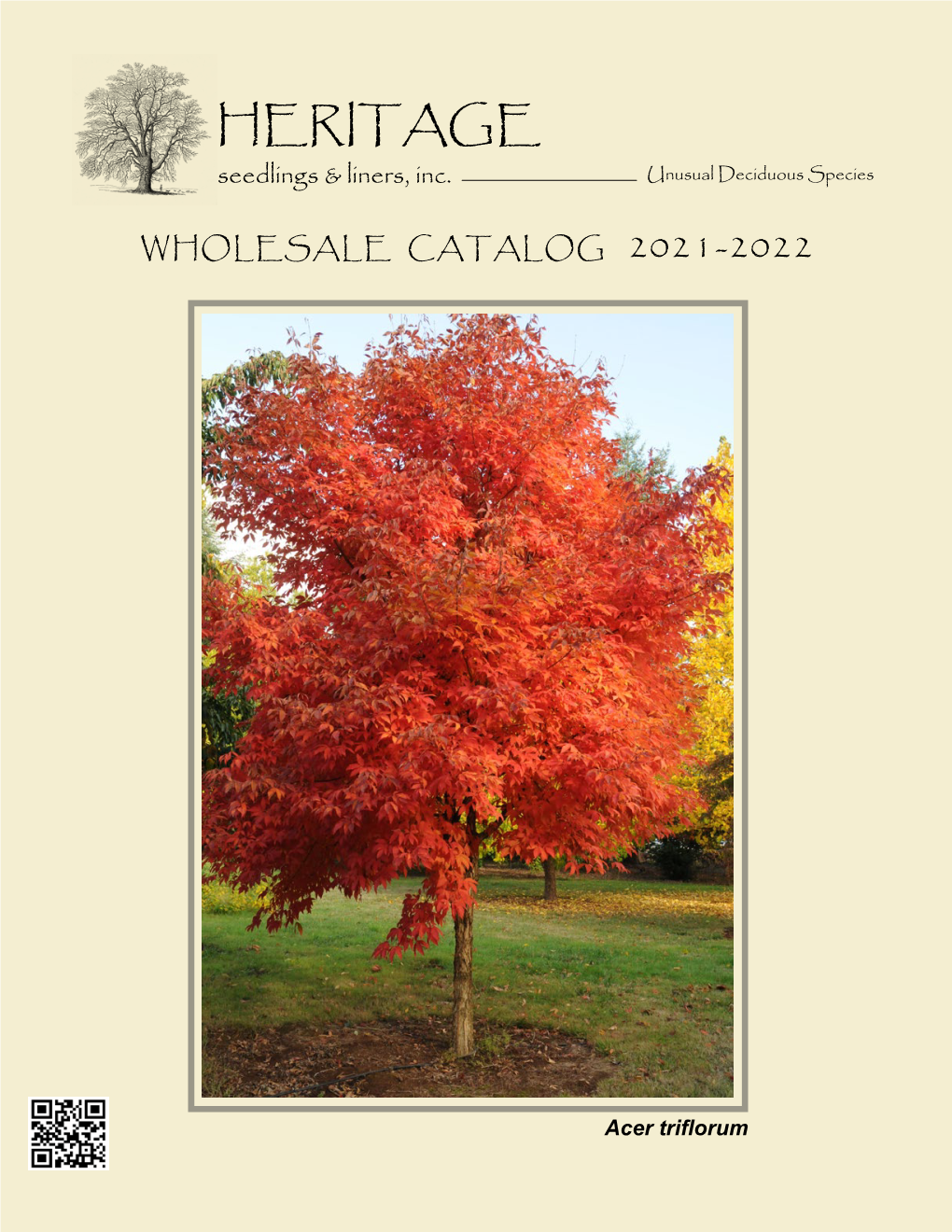 Heritage Seedlings & Liners 2019-20 Catalog