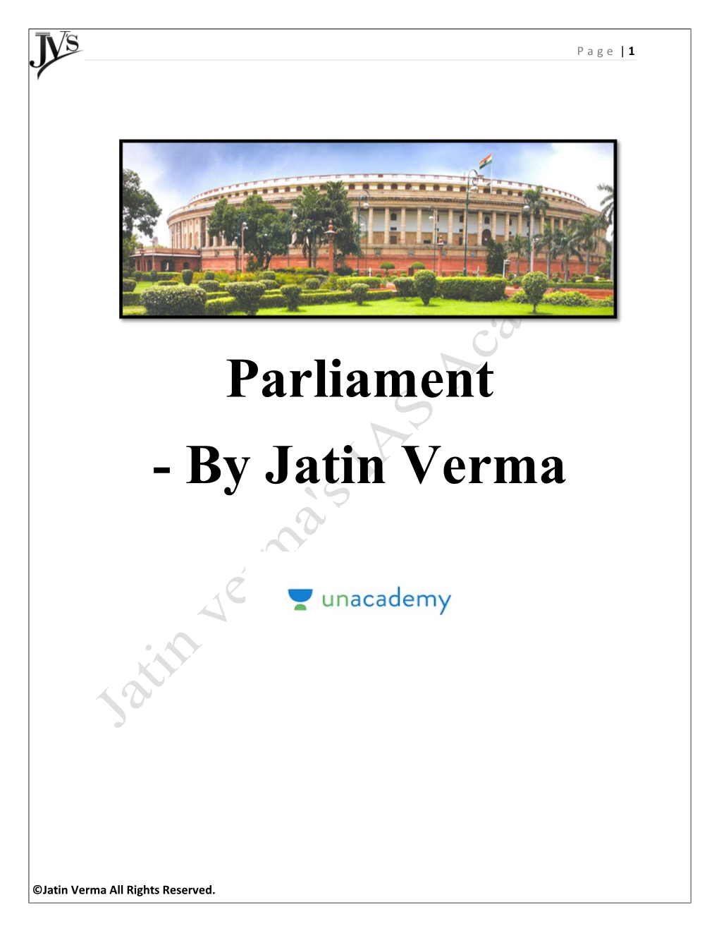 Parliament - by Jatin Verma