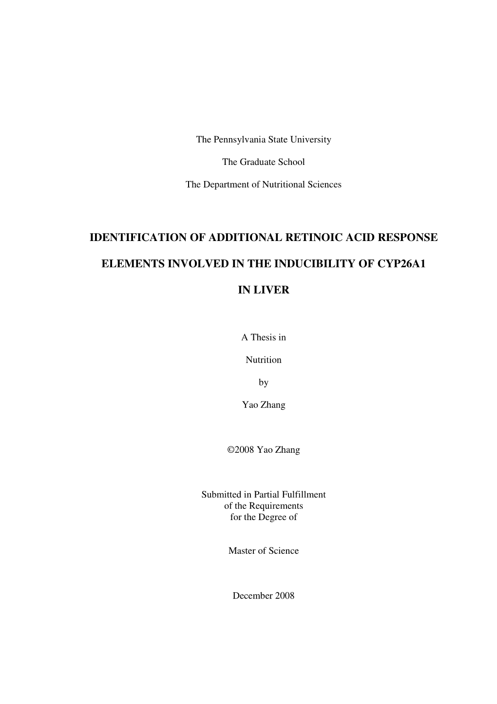 Identification of Additional Retinoic Acid Response